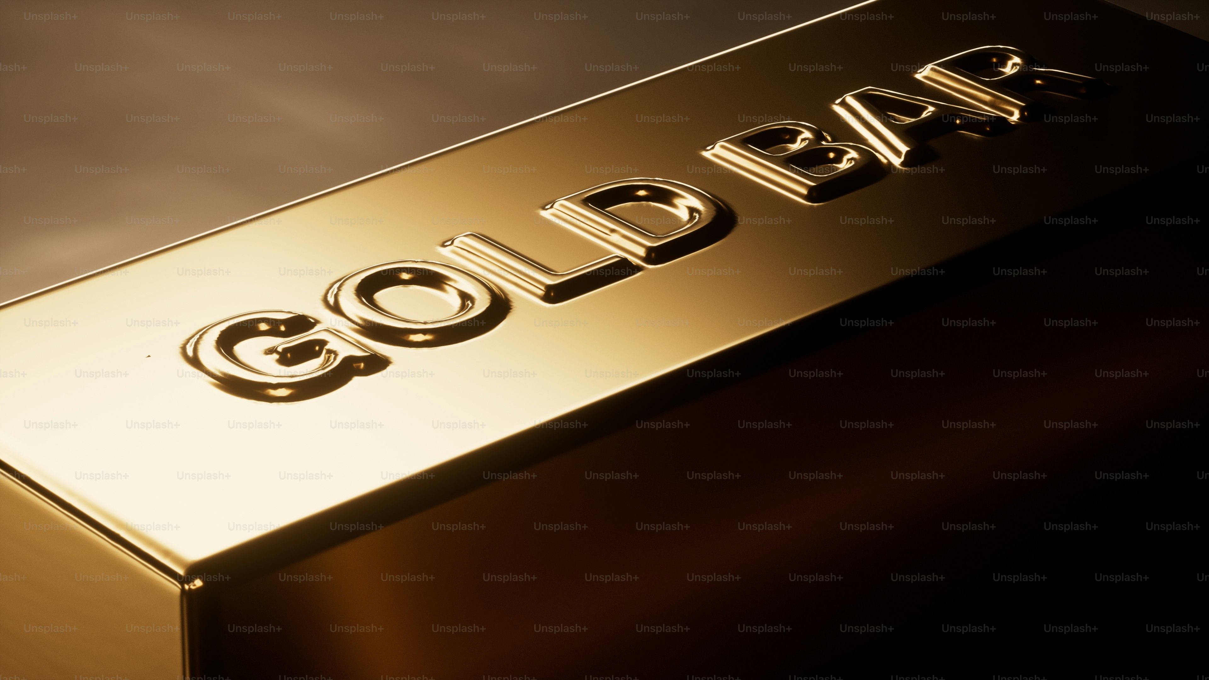 a close up of a gold sign on a wall